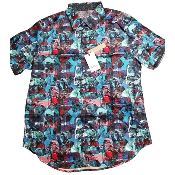 NWT Robert Graham L Barley Multi Color Short Sleeve Shirt $188 - Picture 2 of 13